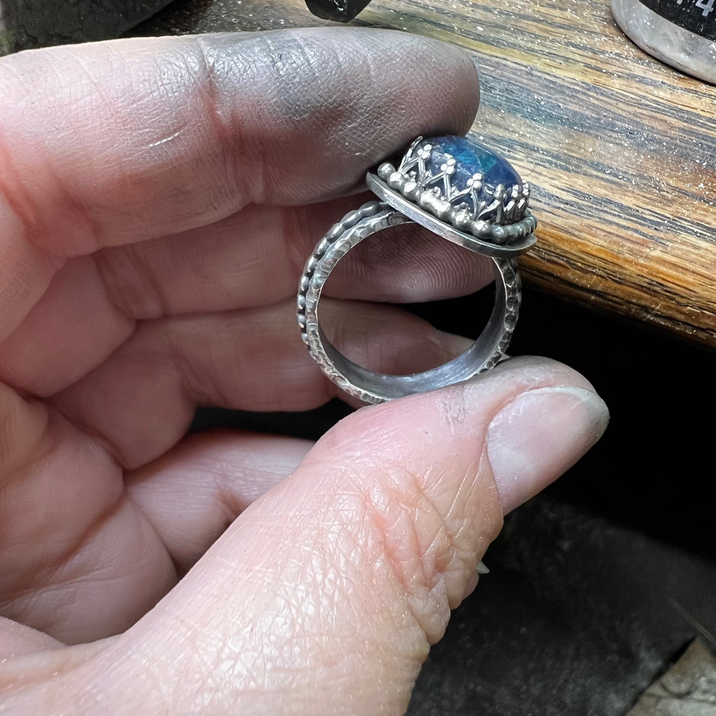 Sapphire Cushion Ring, Rings, Small Dog Silver