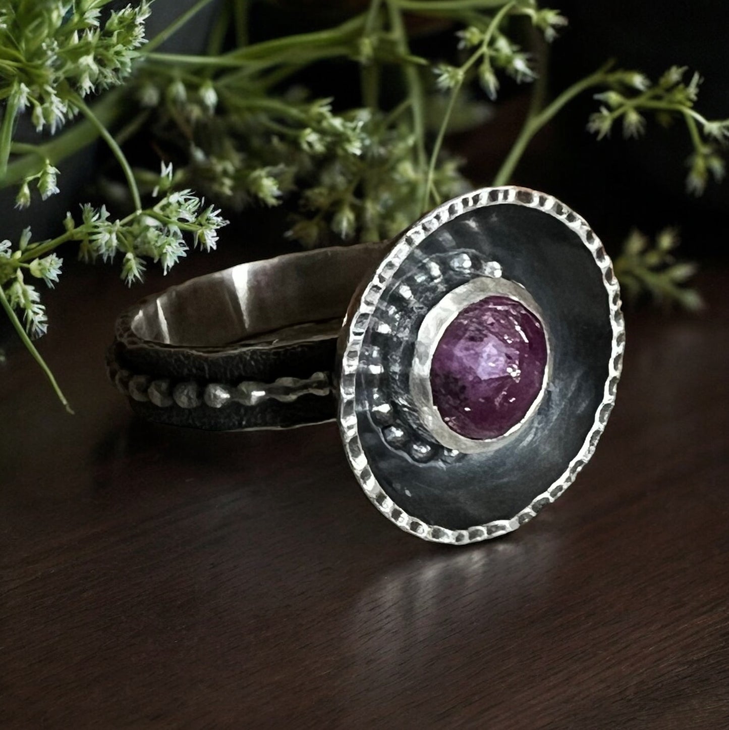 Dark Pink Ring