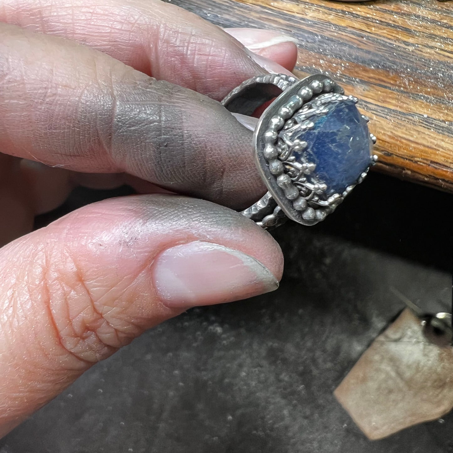 Sapphire Cushion Ring, Rings, Small Dog Silver