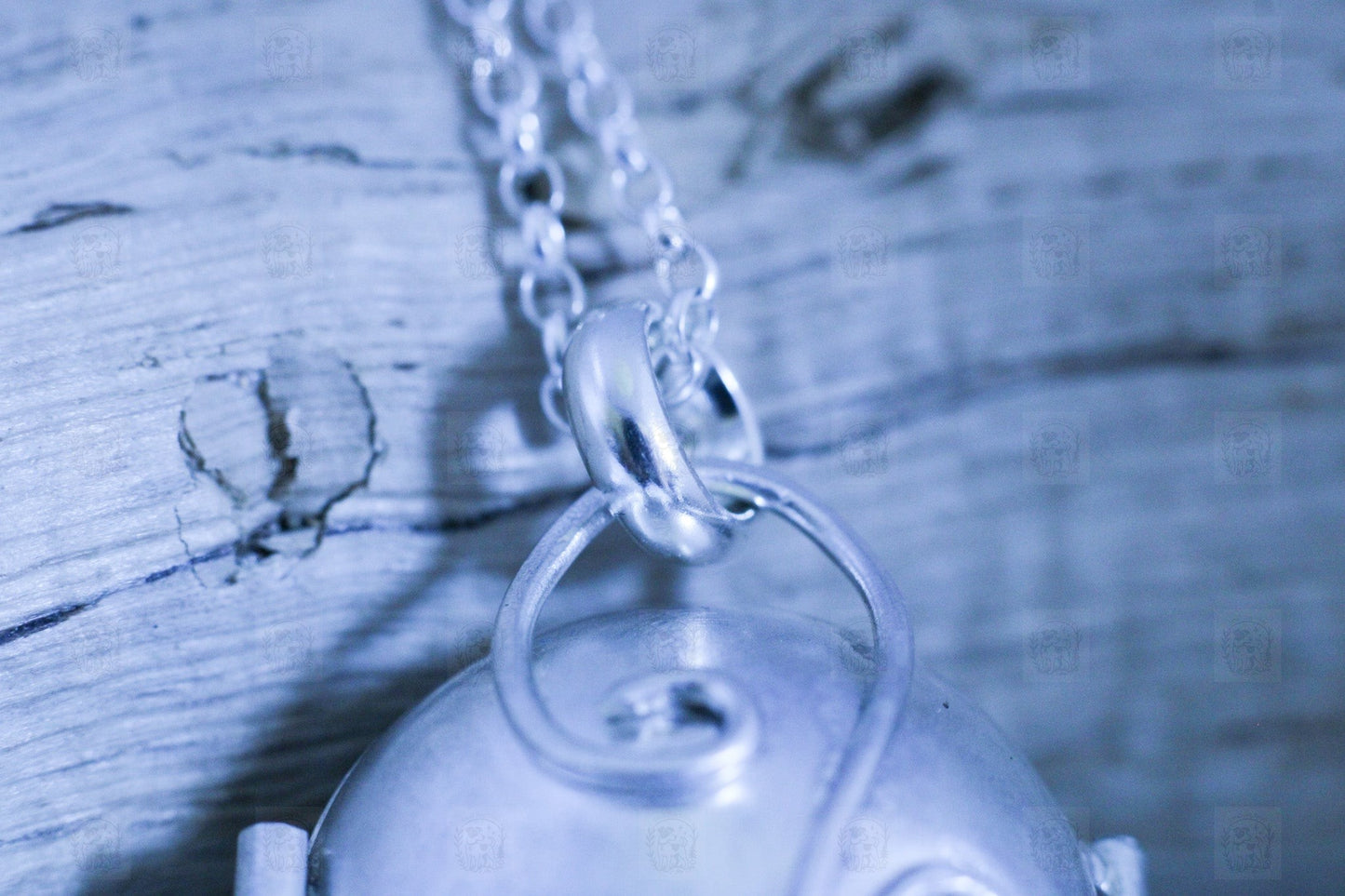Moongazing Hare Locket, Necklace, Small Dog Silver