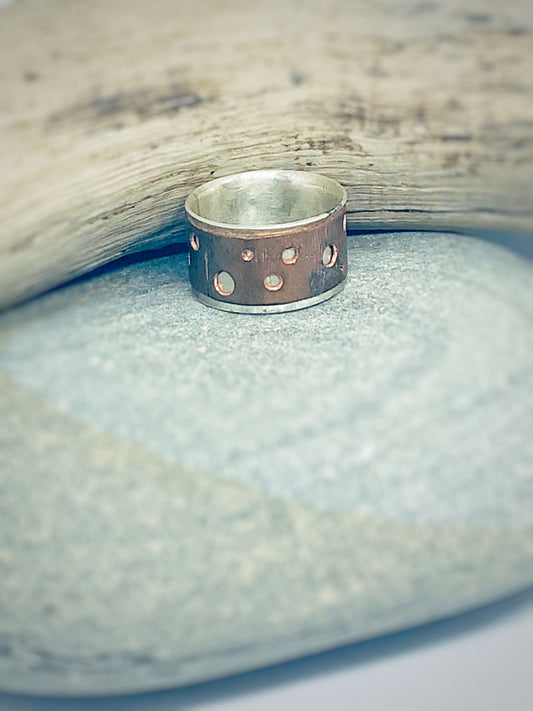 Copper Jacket - Sterling Silver and Copper Ring