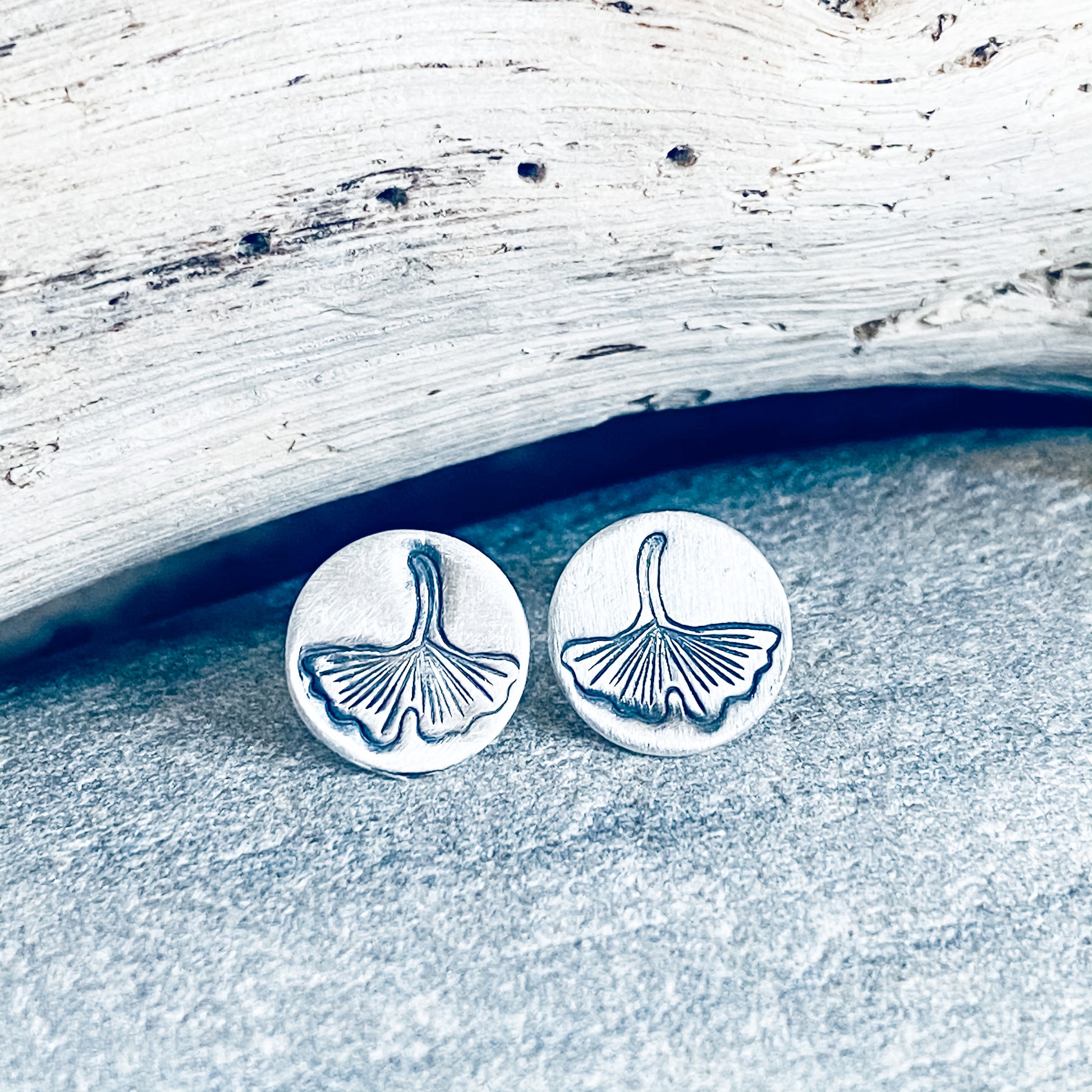 Small Disc Earrings, Earrings, Small Dog Silver