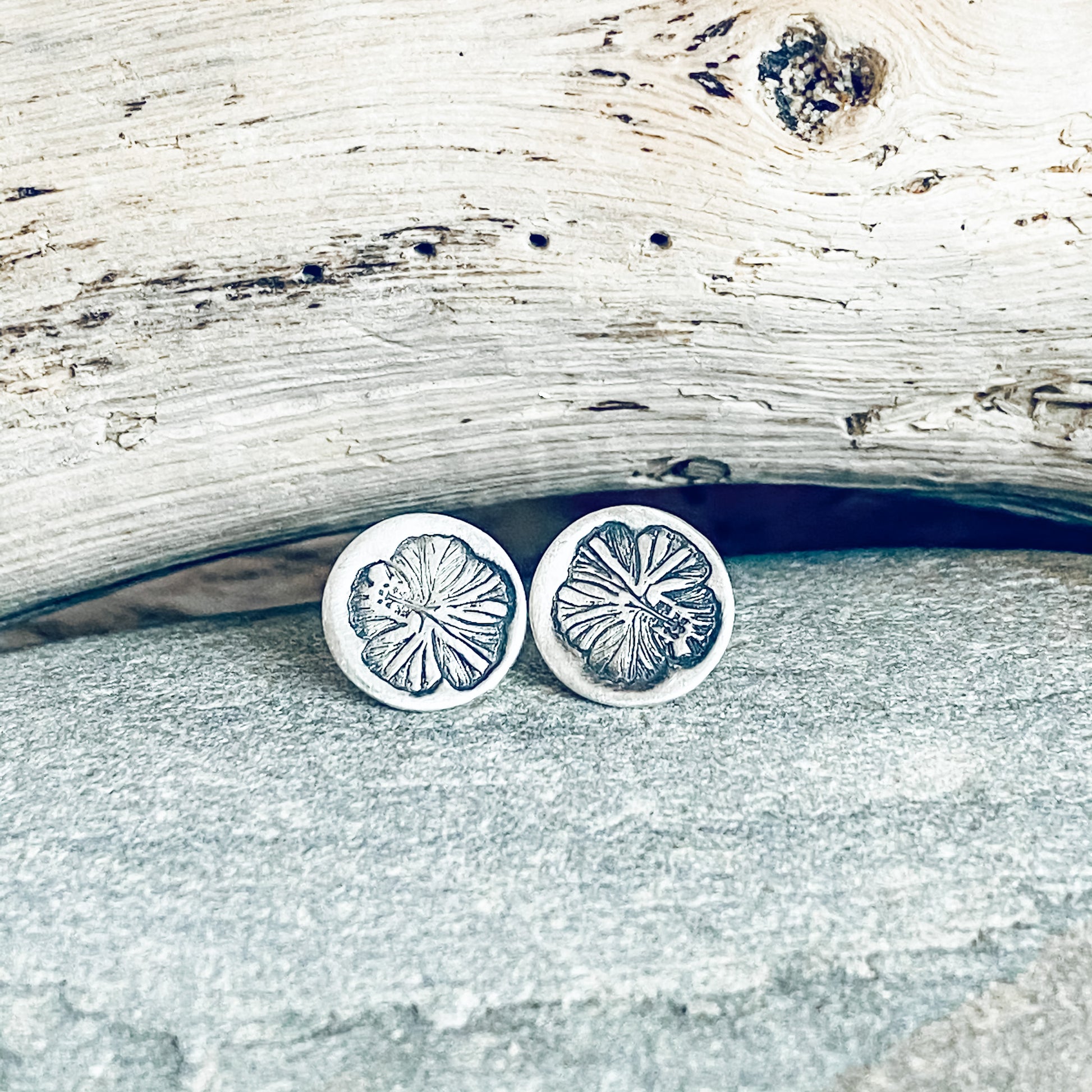 Small Disc Earrings, Earrings, Small Dog Silver