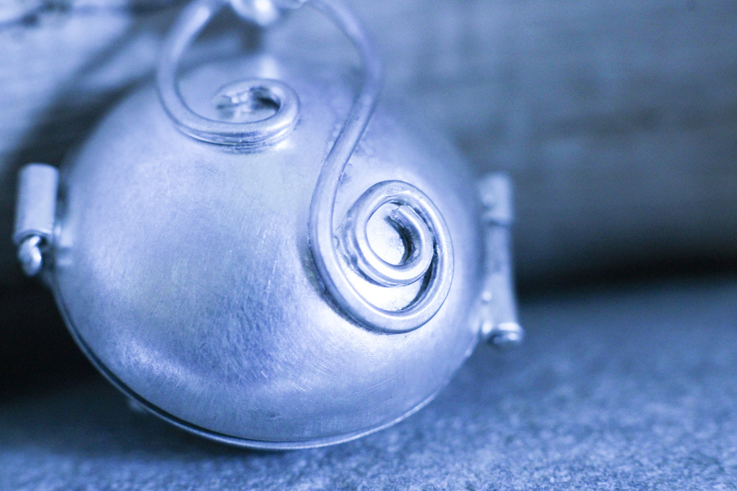 Moongazing Hare Locket, Necklace, Small Dog Silver