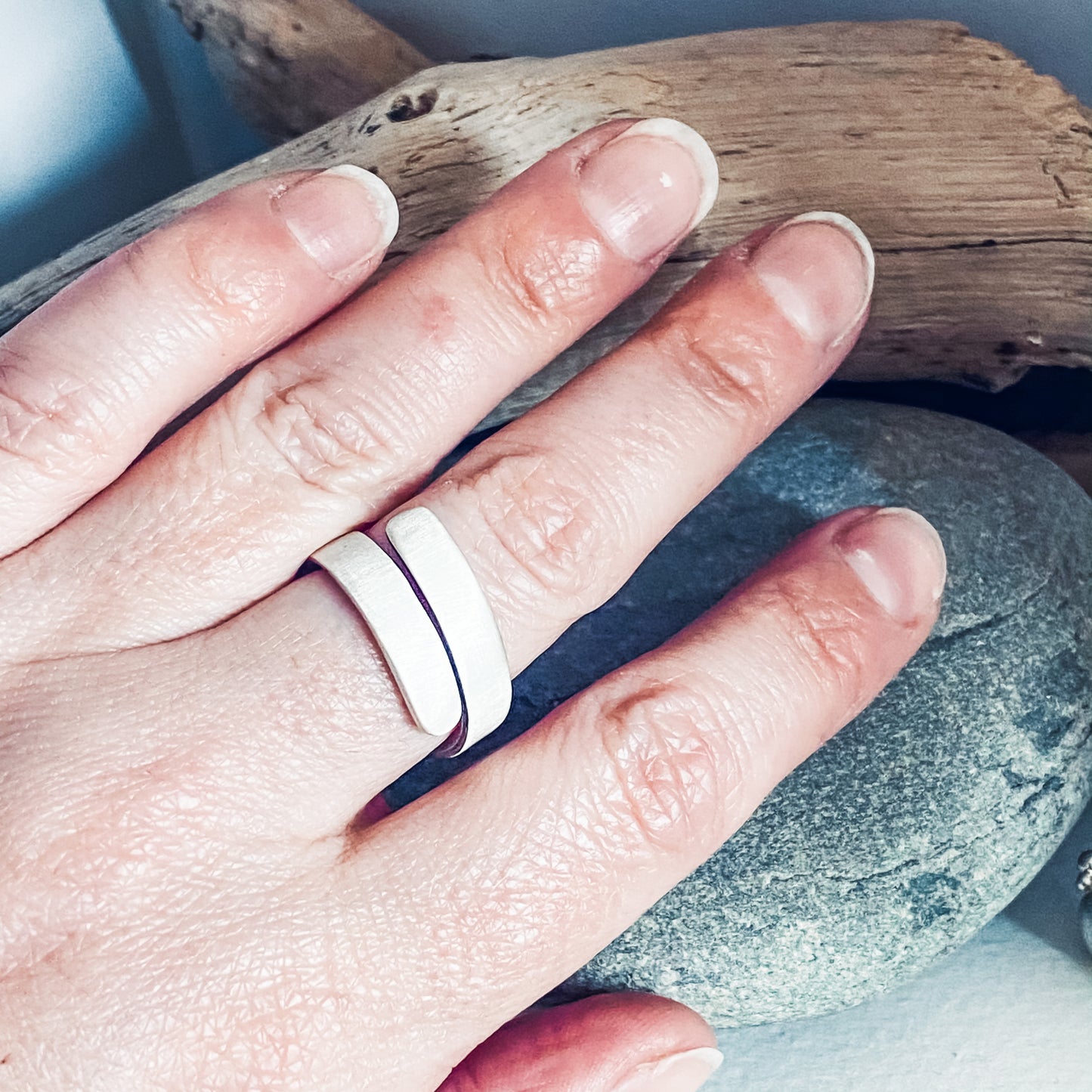 Satin Wrap Ring, Rings, Small Dog Silver