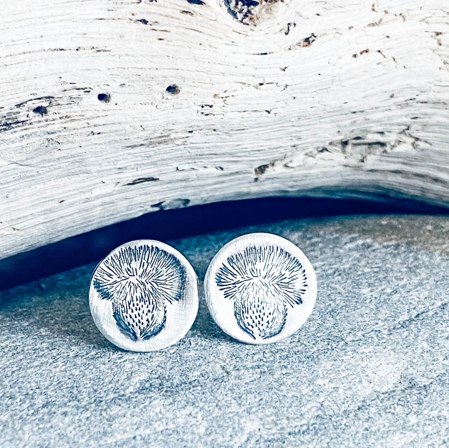 Small Disc Earrings, Earrings, Small Dog Silver