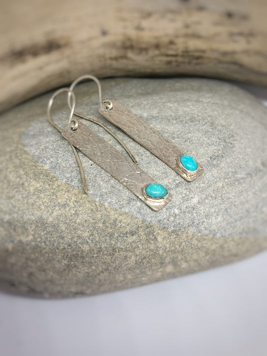 Arizona Turquoise Textured Earrings