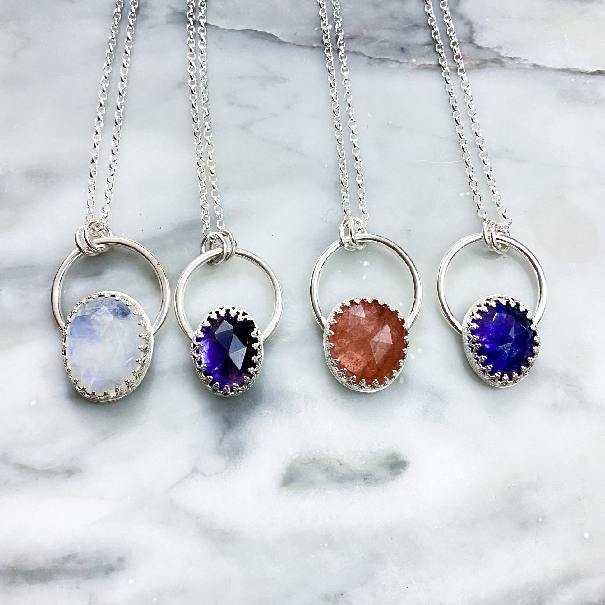 juicy strawberry quartz gemstone necklace