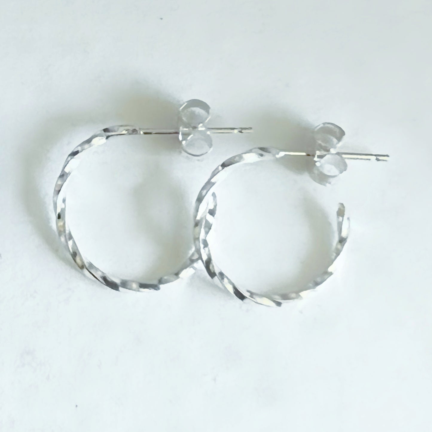 Twisted Hoop Earrings, Earrings, Small Dog Silver