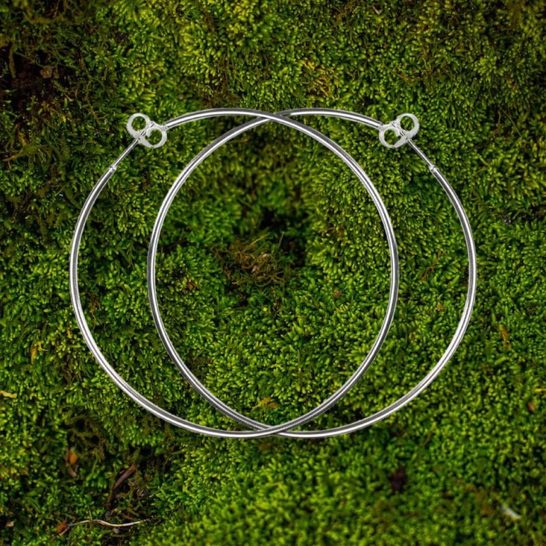 Smooth Hoop Earrings, Earrings, Small Dog Silver