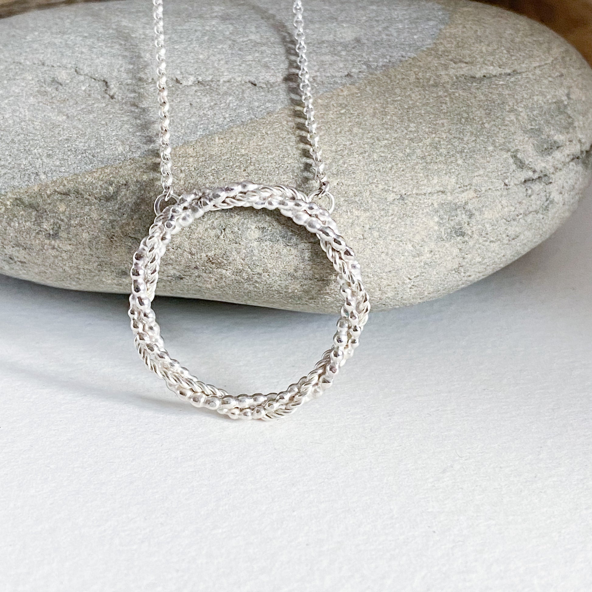 Infinitely Entwined Necklace, Necklace, Small Dog Silver