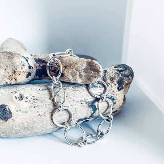 Simple Sterling Bracelet, Bracelet, Small Dog Silver