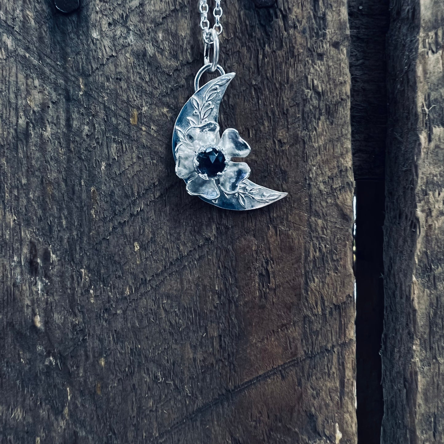 Moonflower, Necklace, Small Dog Silver