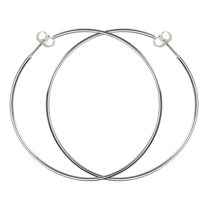 Smooth Hoop Earrings, Earrings, Small Dog Silver