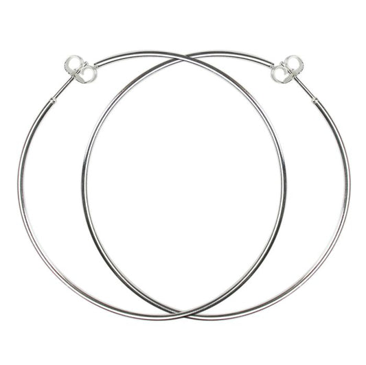 Smooth Hoop Earrings, Earrings, Small Dog Silver