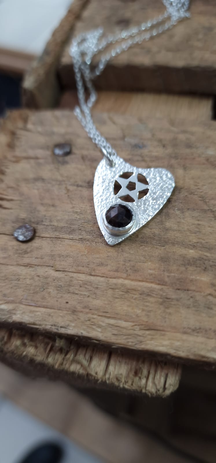 Sapphire Planchette Necklace, Necklaces, Small Dog Silver