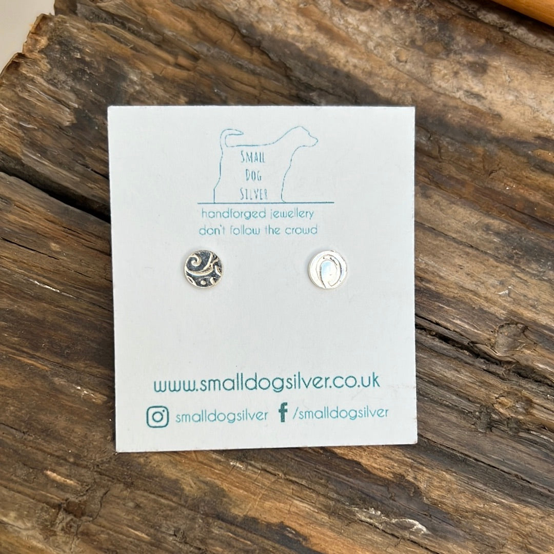 Stud Earrings, Earrings, Small Dog Silver