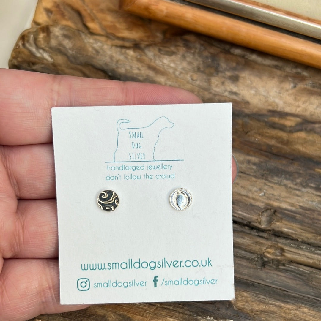 Stud Earrings, Earrings, Small Dog Silver