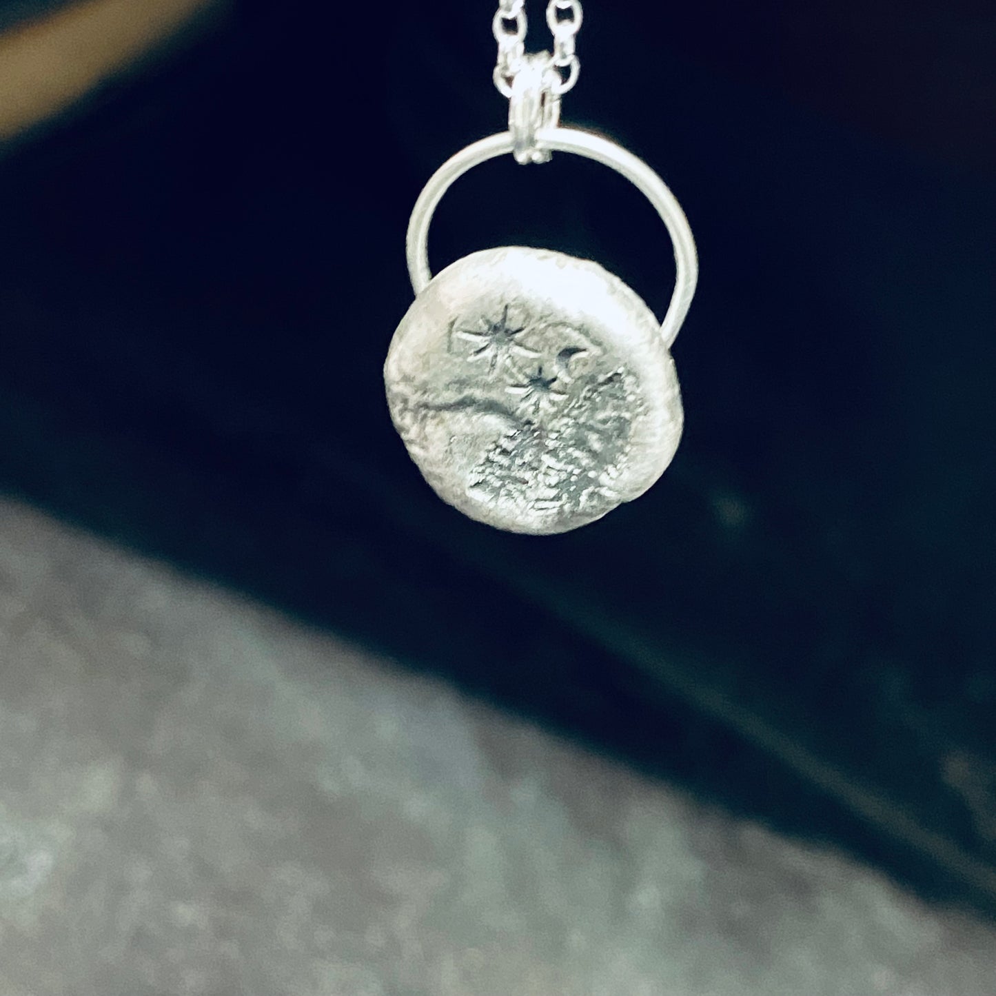 Starry Forest Pebble Necklace