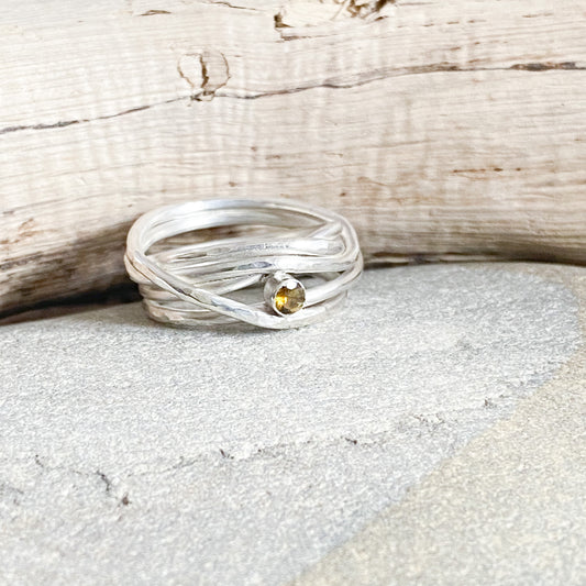 Spiral Tourmaline Ring