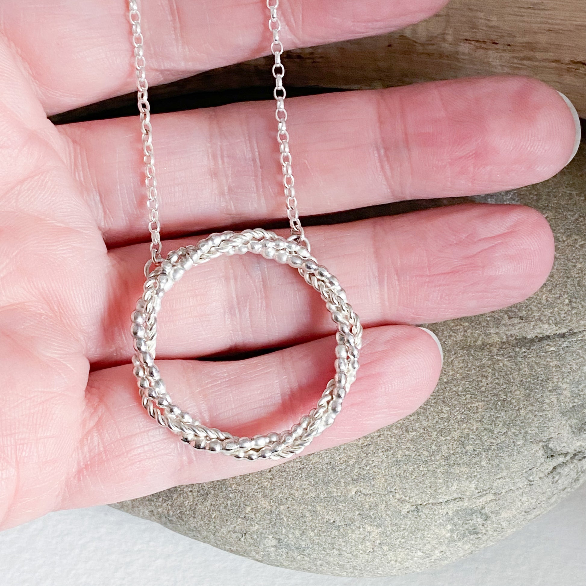 Infinitely Entwined Necklace, Necklace, Small Dog Silver