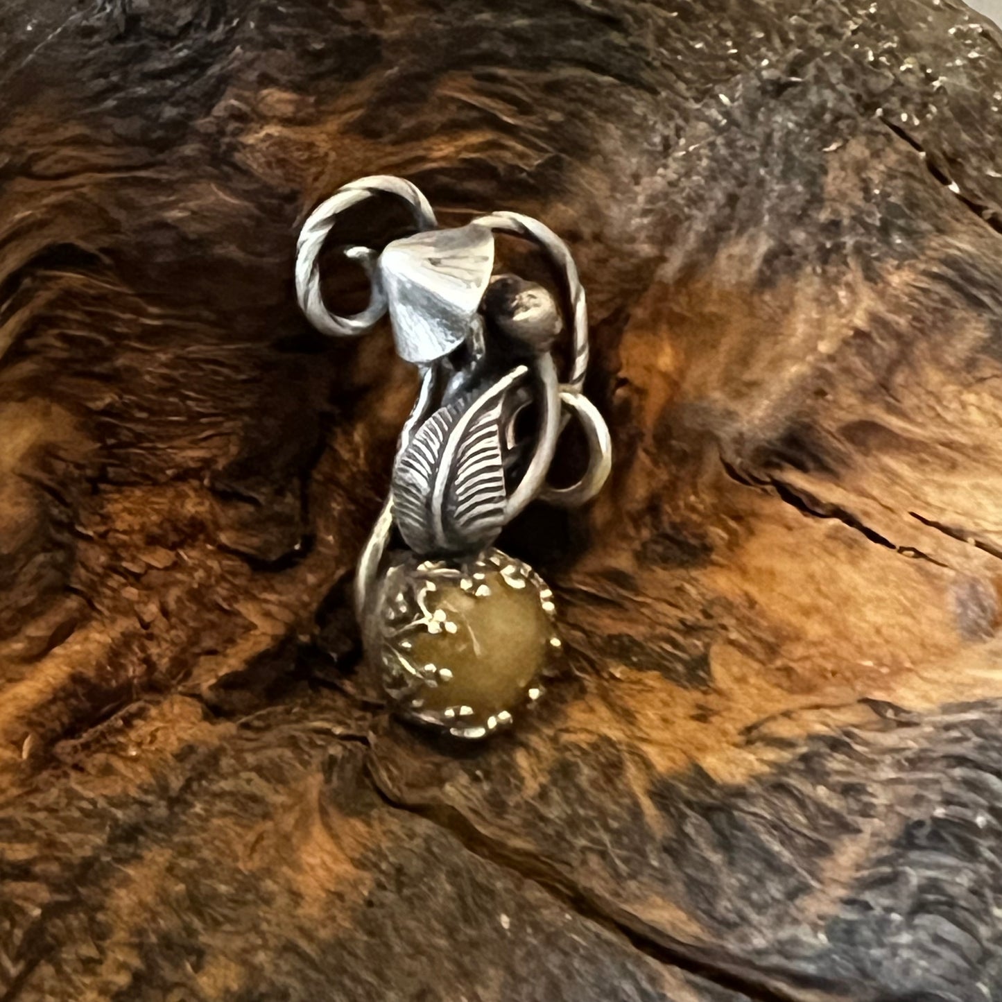 Mushroom Dream, Necklace, Small Dog Silver