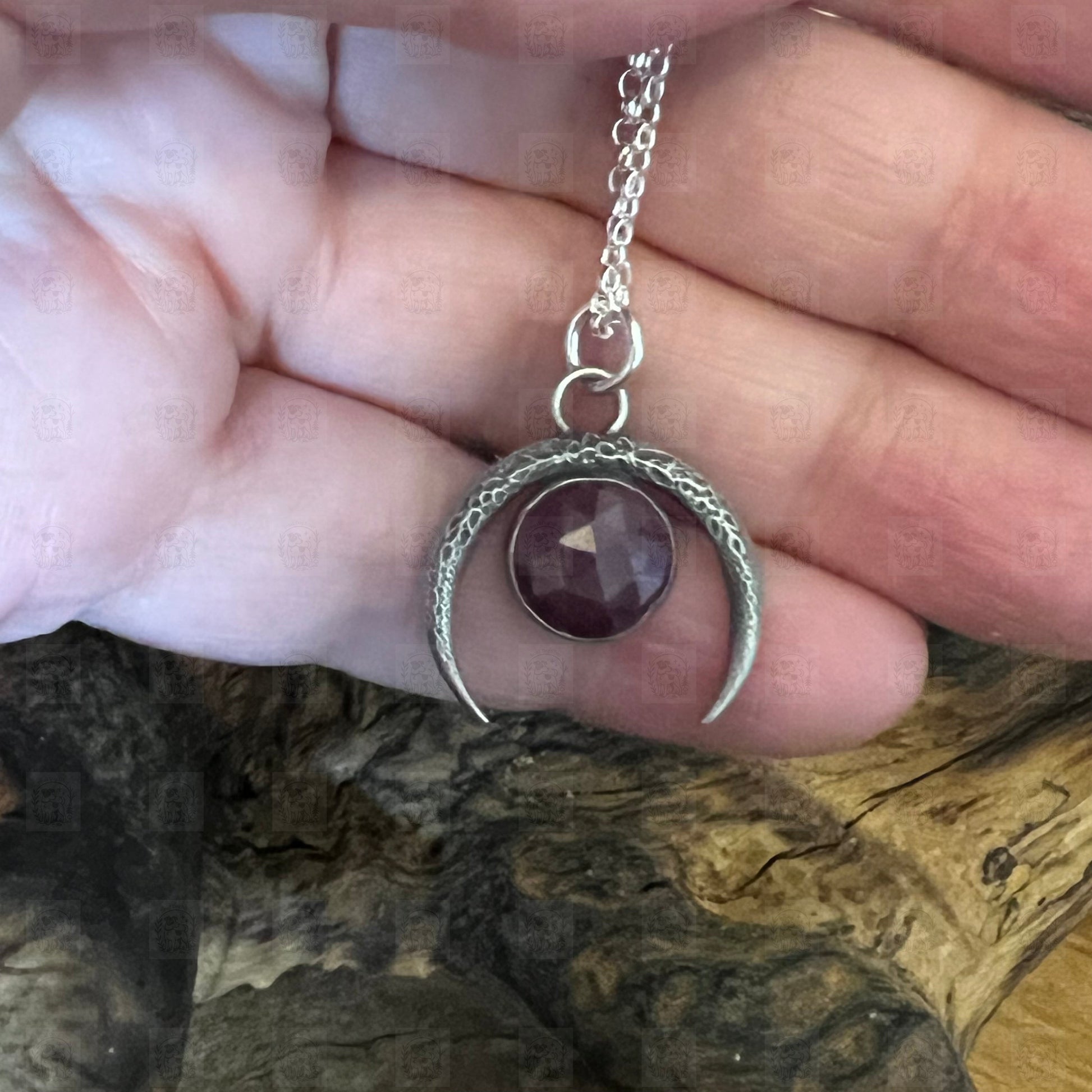 Ruby Thorn, Necklace, Small Dog Silver