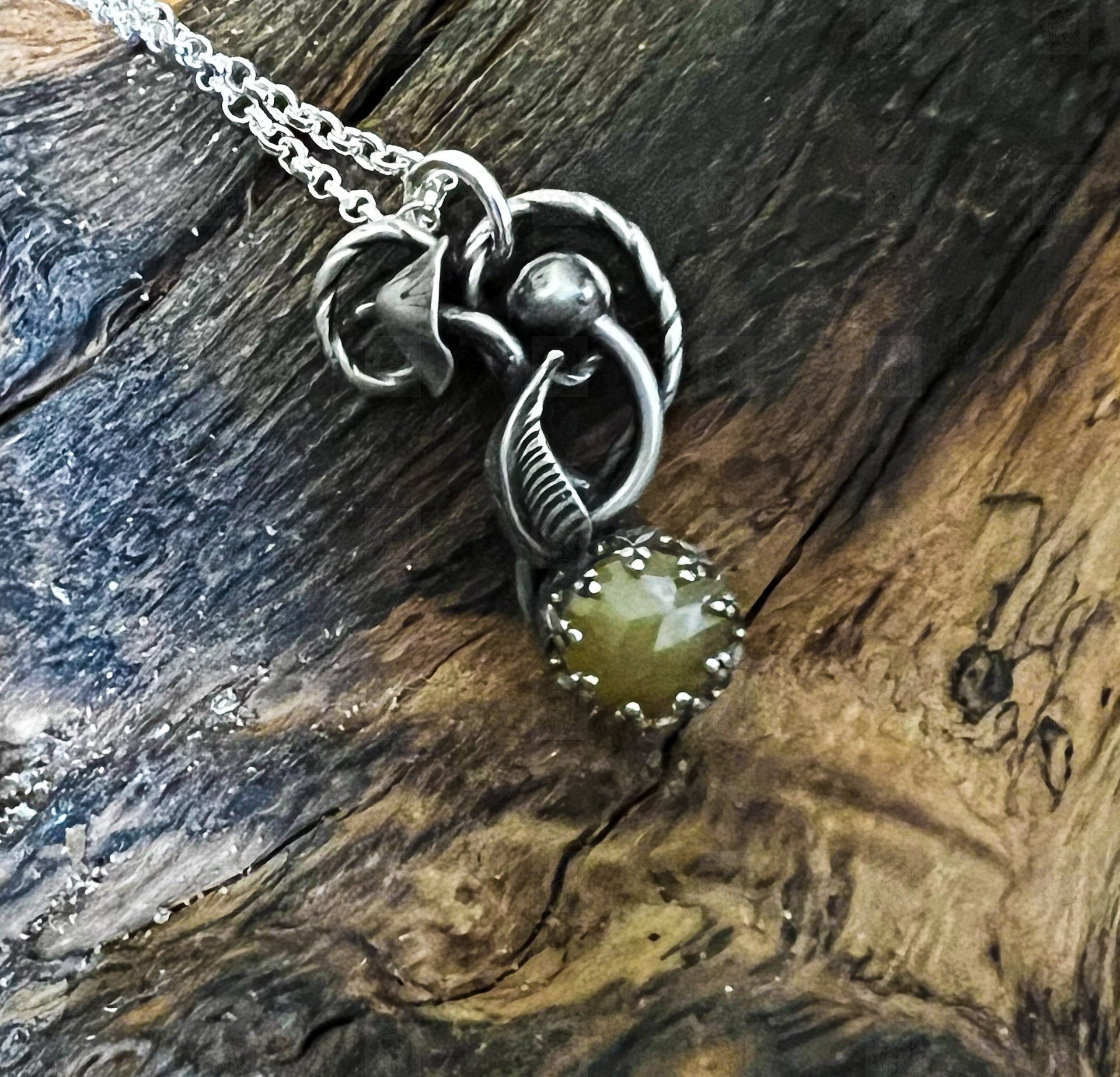 Mushroom Dream, Necklace, Small Dog Silver