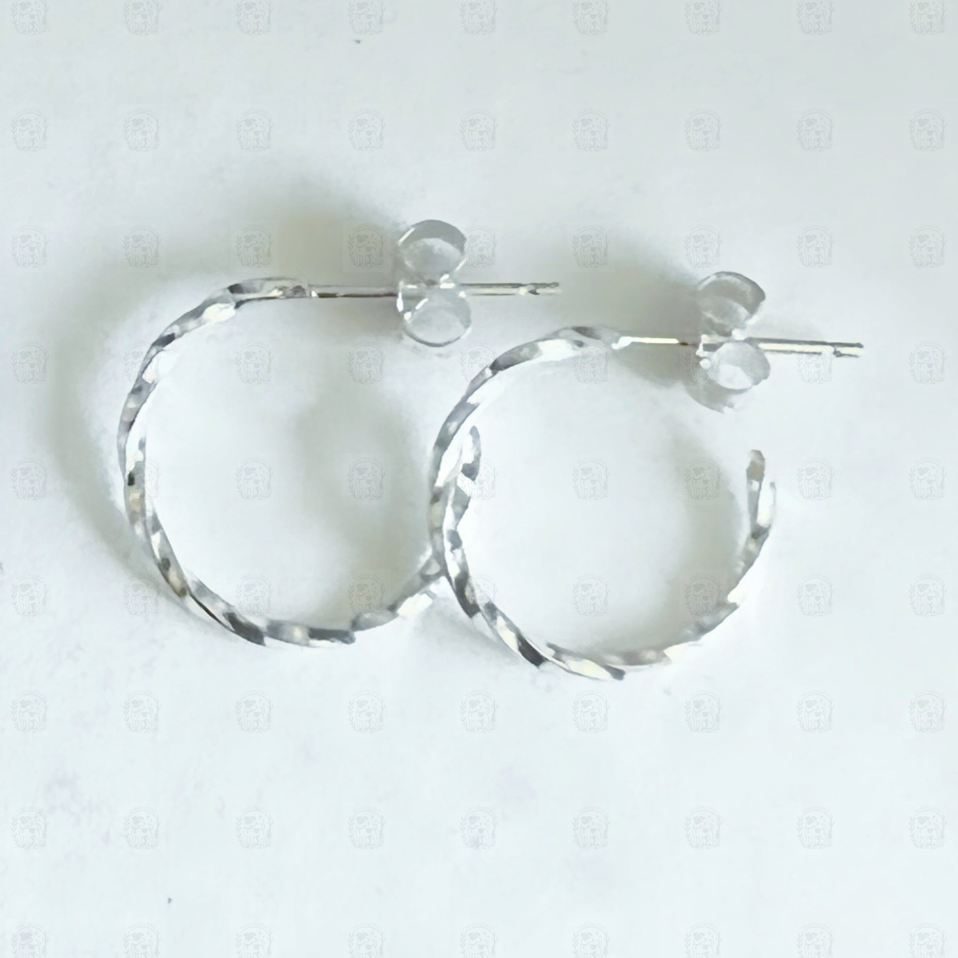 Twisted Hoop Earrings, Earrings, Small Dog Silver