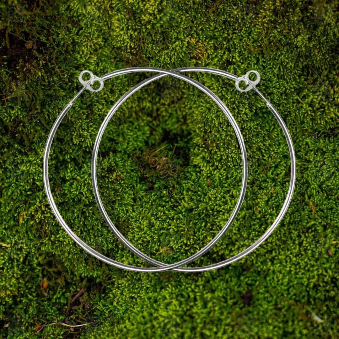 Smooth Hoop Earrings, Earrings, Small Dog Silver