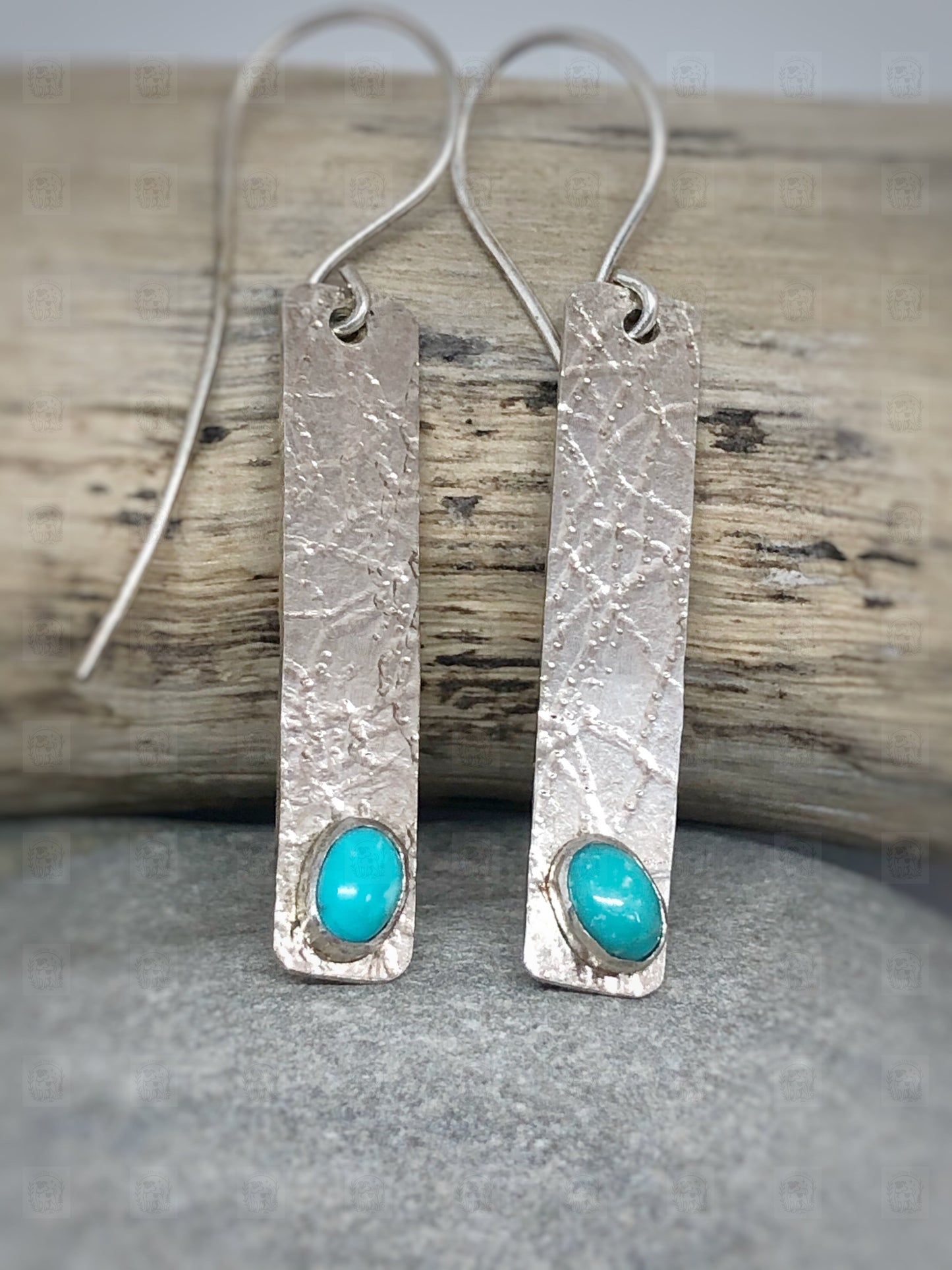 Arizona Turquoise Textured Earrings