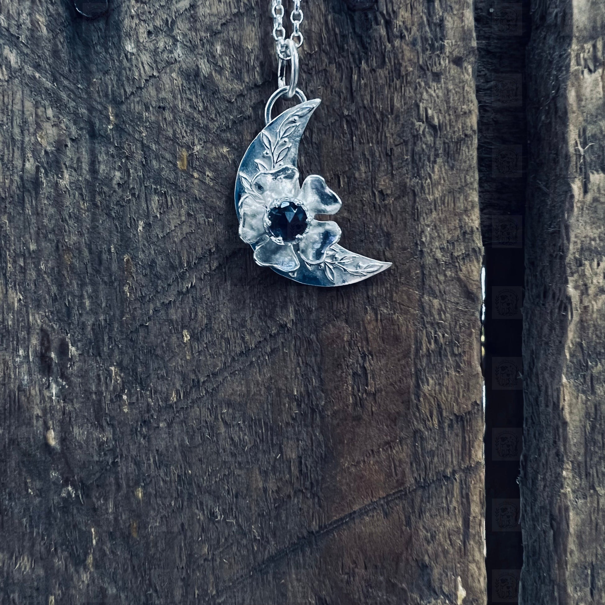 Moonflower, Necklace, Small Dog Silver