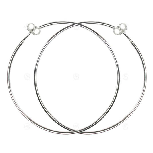 Smooth Hoop Earrings, Earrings, Small Dog Silver