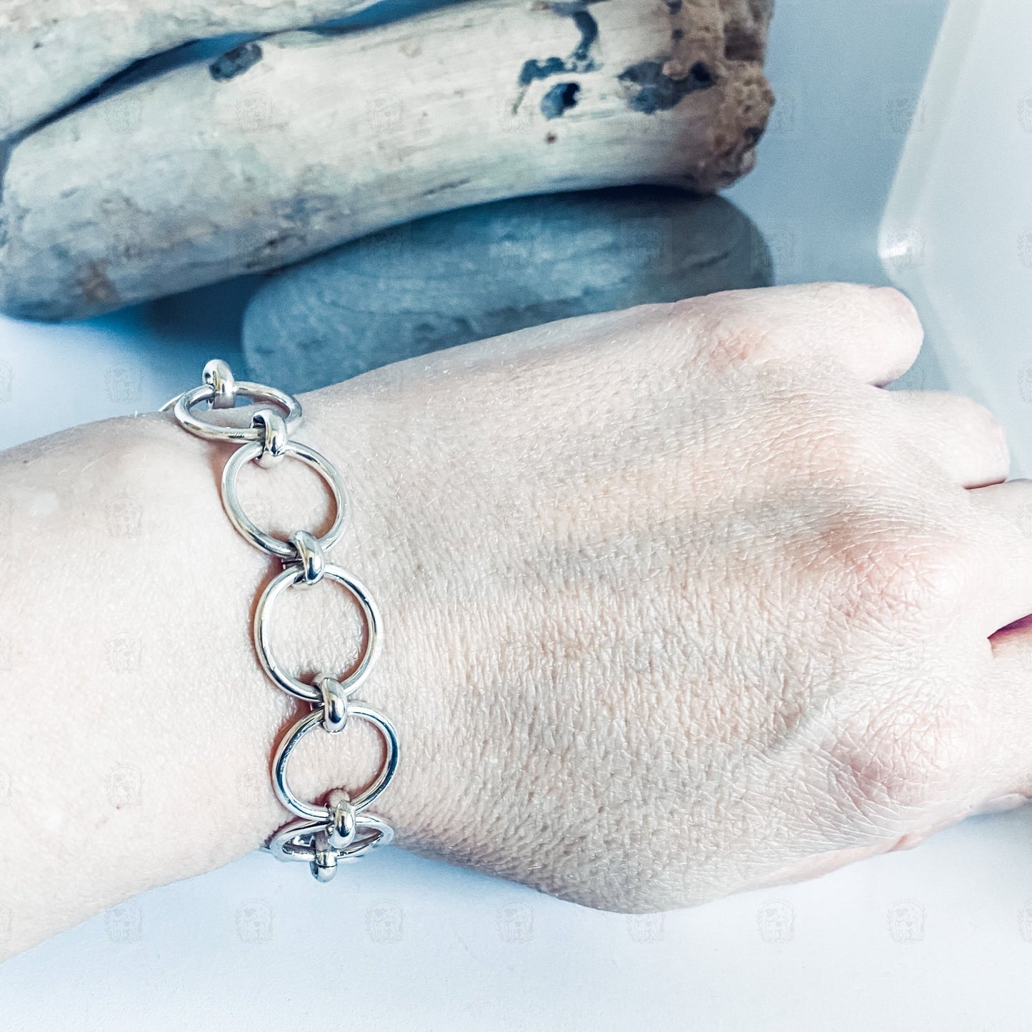Simple Sterling Bracelet, Bracelet, Small Dog Silver