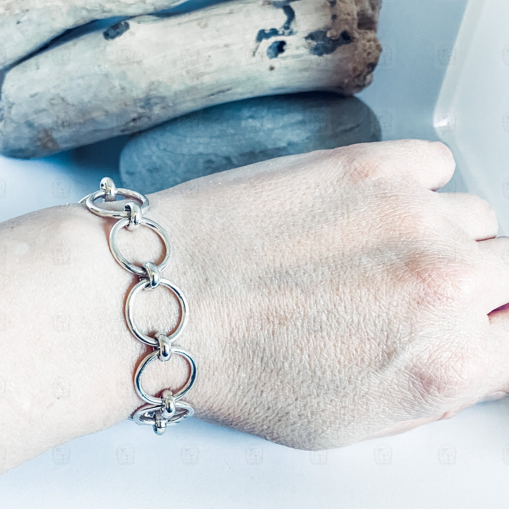 Simple Sterling Bracelet, Bracelet, Small Dog Silver