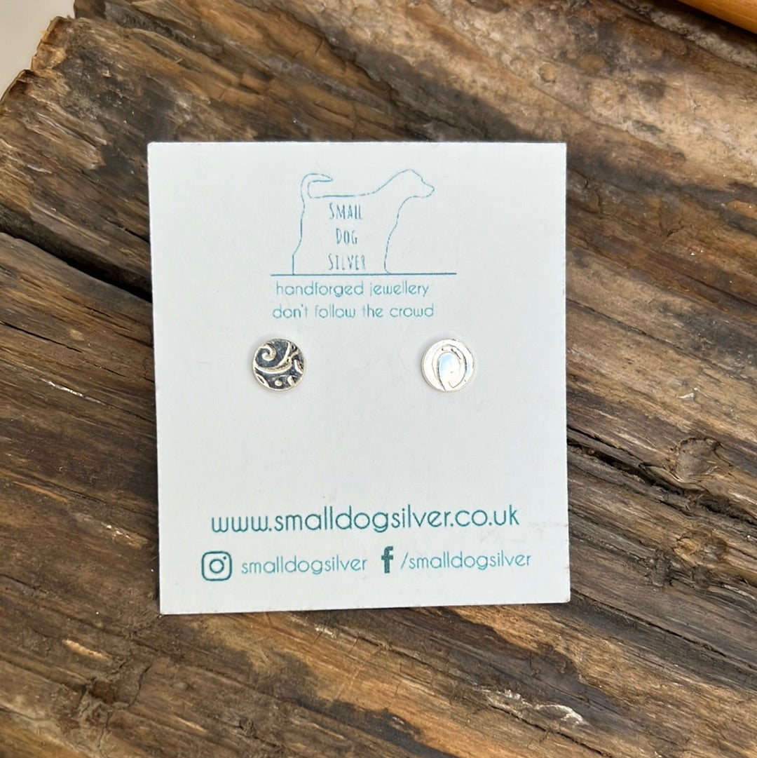Stud Earrings, Earrings, Small Dog Silver