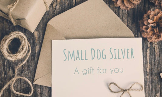 Small Dog Gift Card, GiftCard, Small Dog Silver