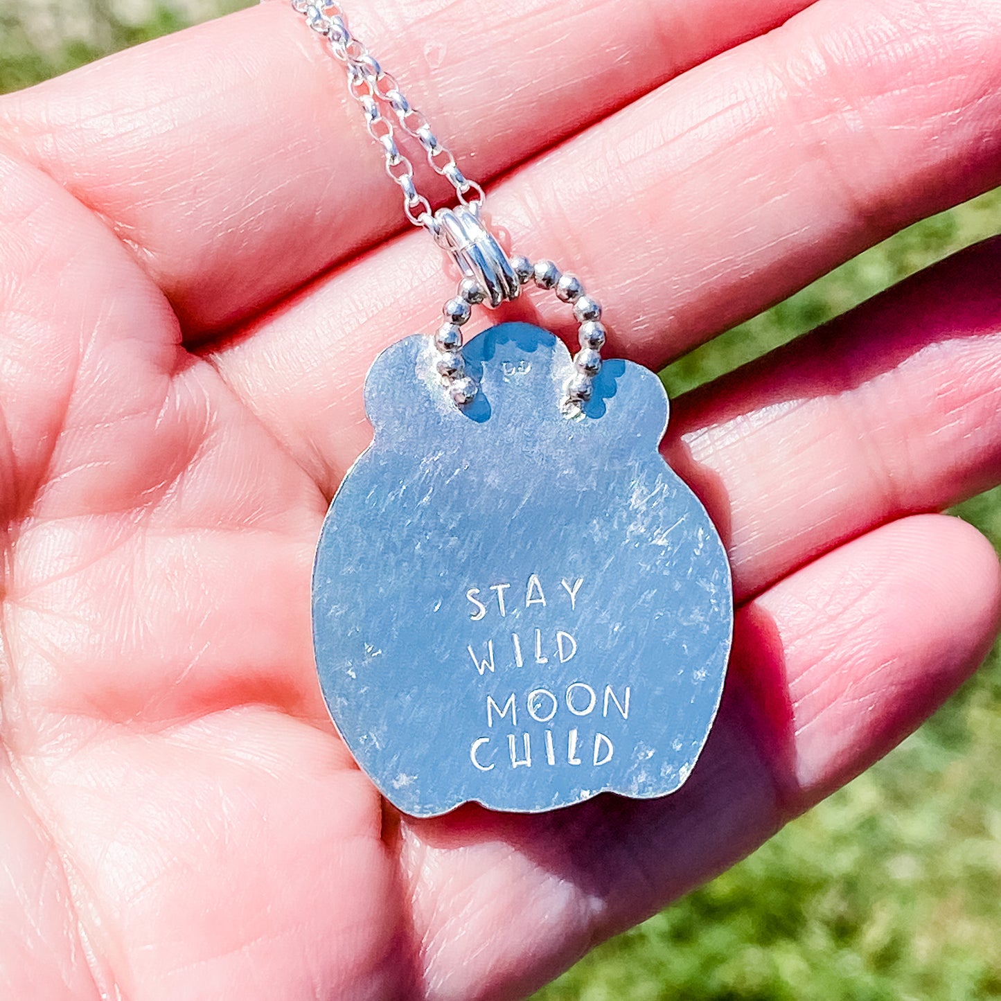 Stay Wild Necklace, Necklace, Small Dog Silver