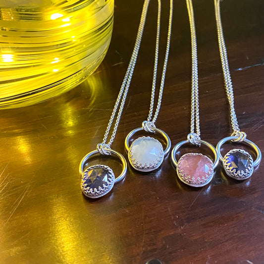 juicy strawberry quartz gemstone necklace