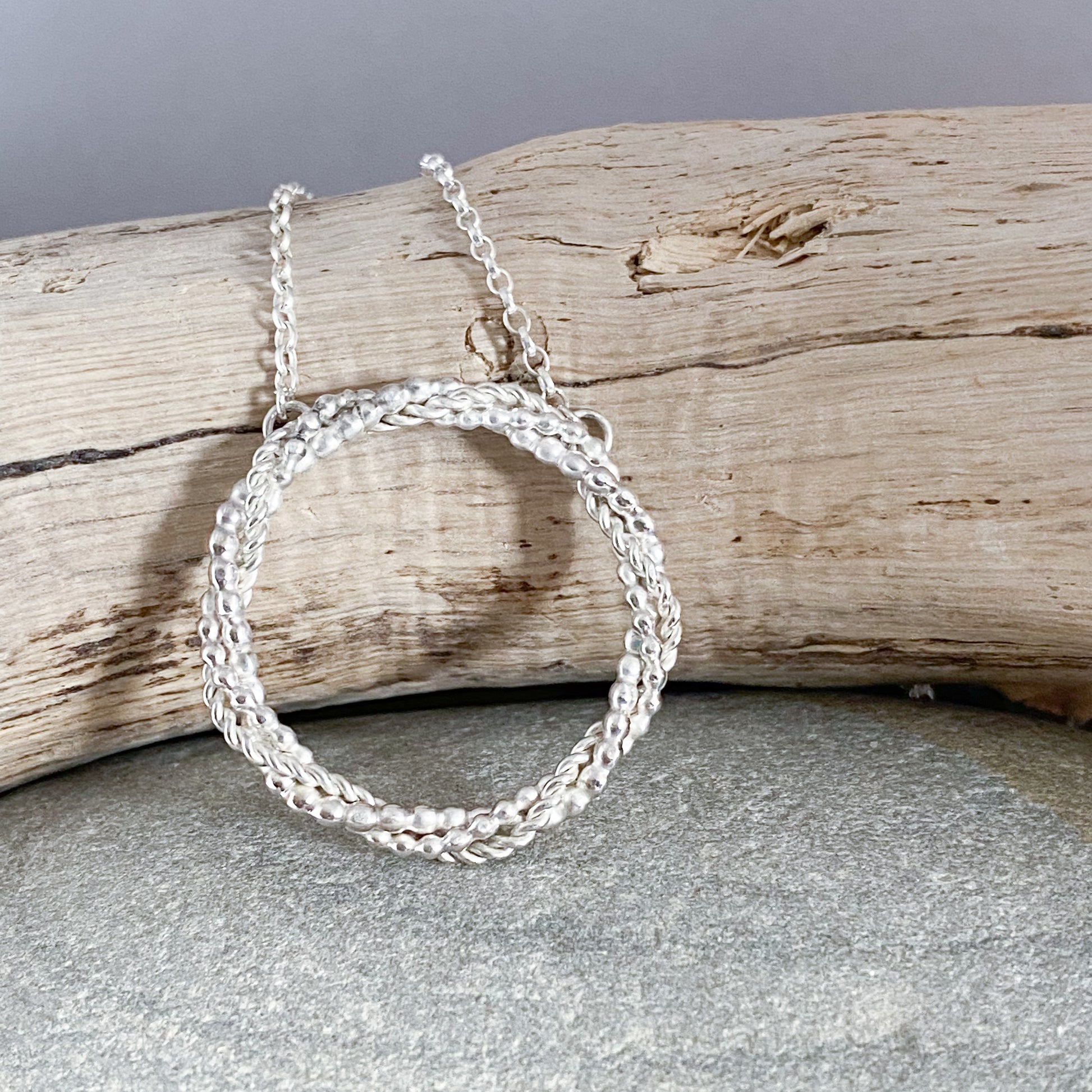 Infinitely Entwined Necklace, Necklace, Small Dog Silver
