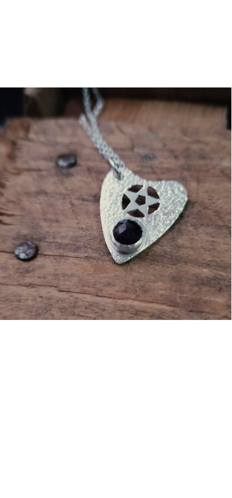 Sapphire Planchette Necklace, Necklaces, Small Dog Silver