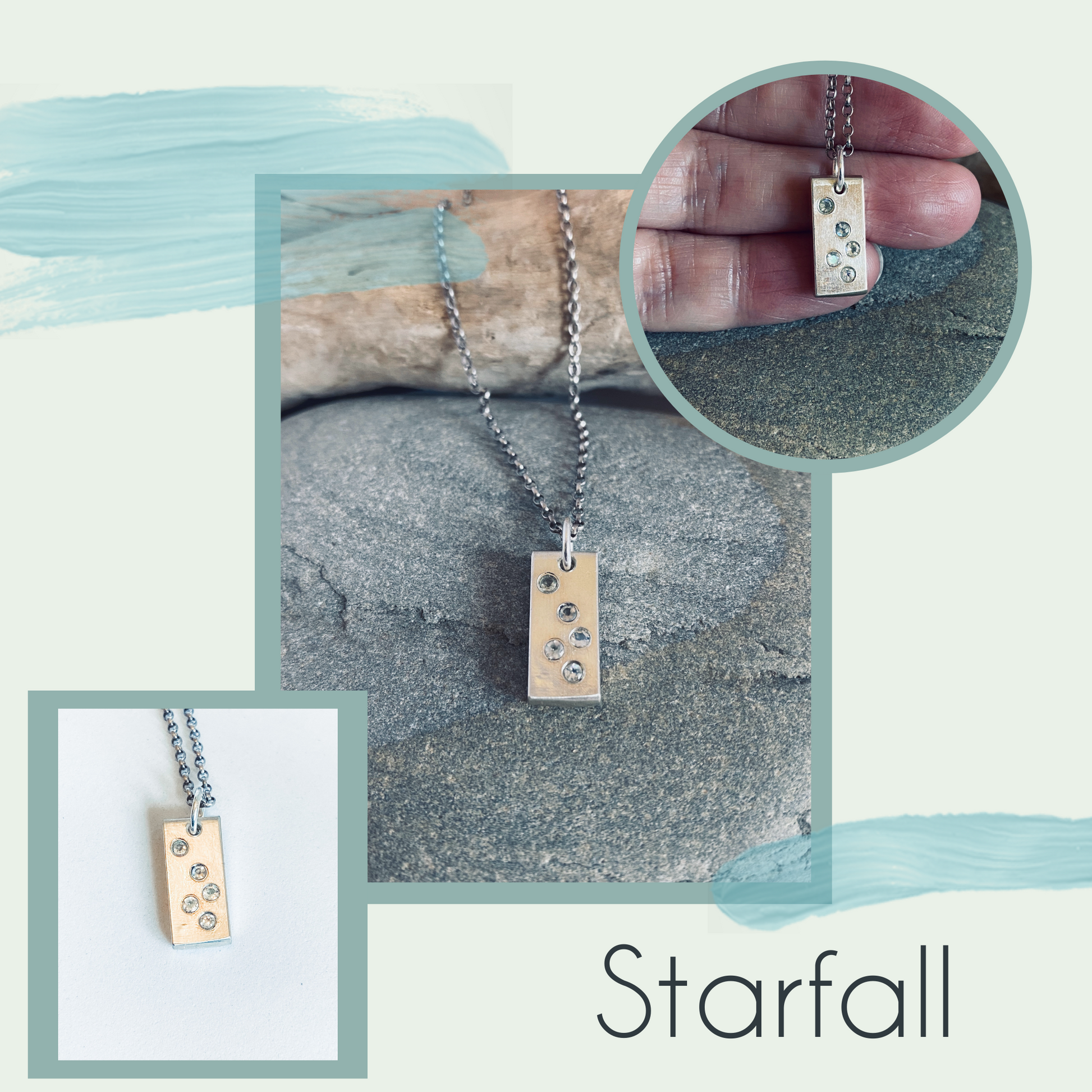 Starfall, Necklace, Small Dog Silver
